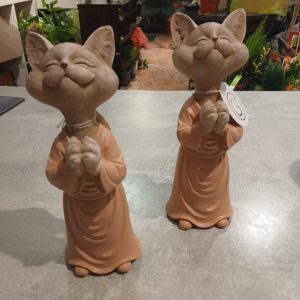 Figurine chat saumon